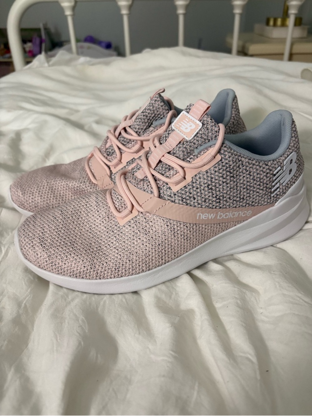 NIB New Balance Sz 8.5 Womens Cush + District Run V1 Pink Running Shoes WDRNPO1